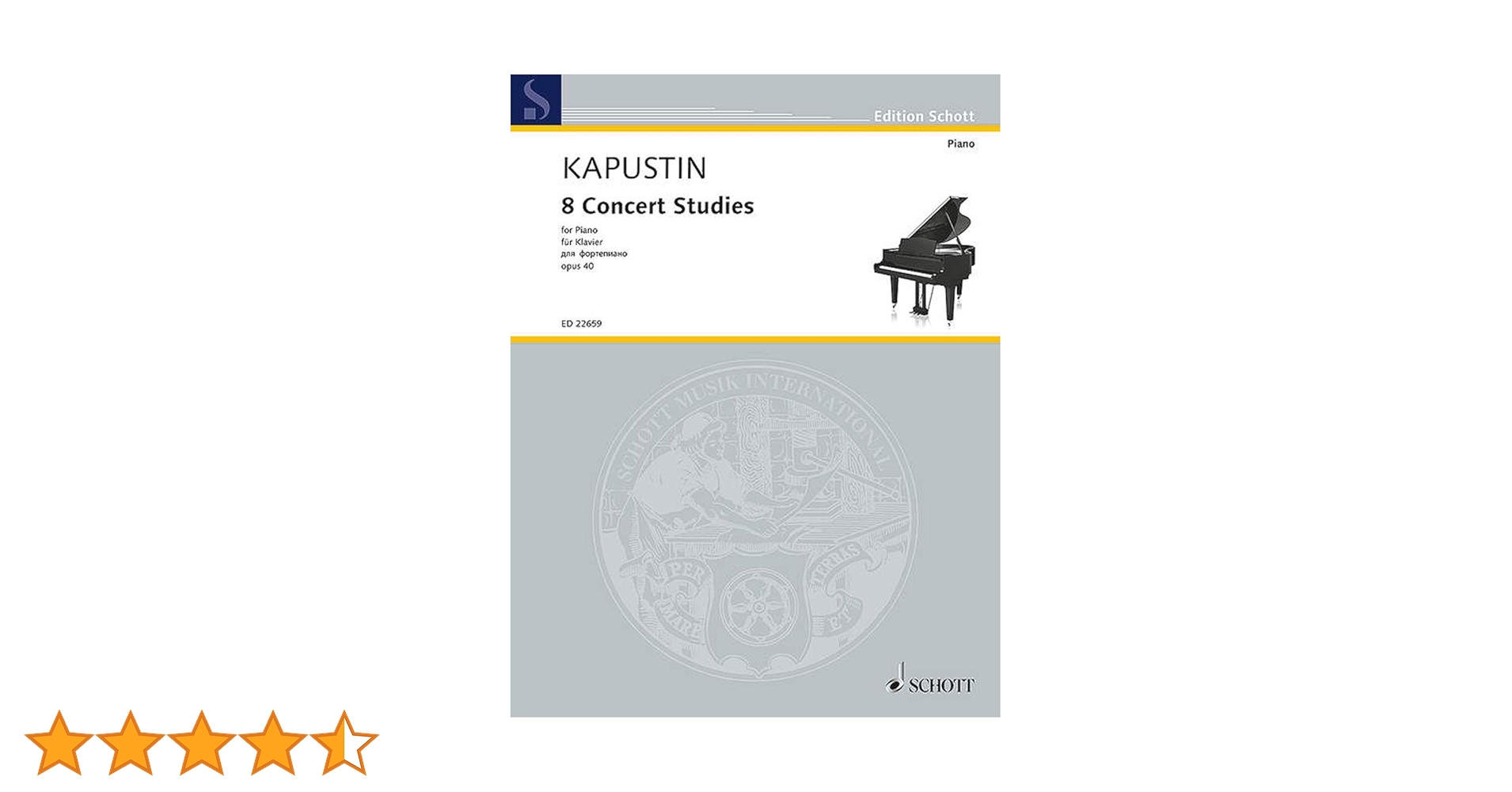 カプースチン: 8つの演奏会用エチュード Op.40/ショット・ミュージック